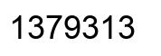 Number 1379313 black image