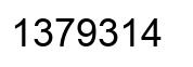Number 1379314 black image