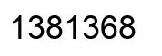 Number 1381368 black image