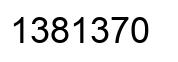 Number 1381370 black image