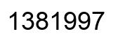 Número 1381997 imagen negro