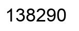 Number 138290 black image