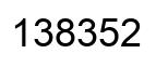 Number 138352 black image