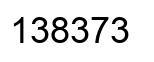 Number 138373 black image