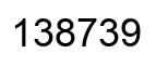 Number 138739 black image
