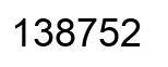 Number 138752 black image