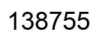 Number 138755 black image