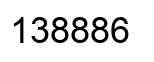 Number 138886 black image
