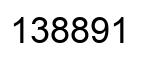 Number 138891 black image