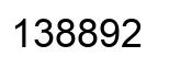 Number 138892 black image