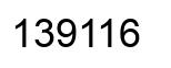 Number 139116 black image