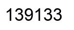 Number 139133 black image