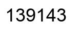 Number 139143 black image