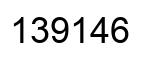 Number 139146 black image