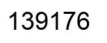 Number 139176 black image