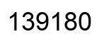 Number 139180 black image