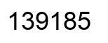 Number 139185 black image