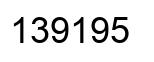 Number 139195 black image