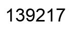 Number 139217 black image