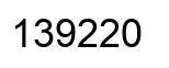 Number 139220 black image