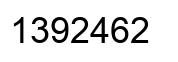 Number 1392462 black image