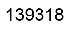 Number 139318 black image