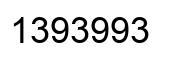Number 1393993 black image