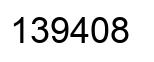 Number 139408 black image