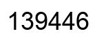 Number 139446 black image