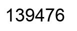 Number 139476 black image