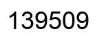 Number 139509 black image
