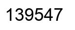 Number 139547 black image