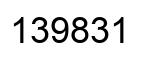 Number 139831 black image