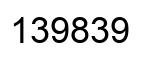 Number 139839 black image