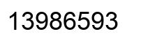 Número 13986593 imagen negro