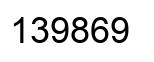 Number 139869 black image