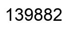 Number 139882 black image