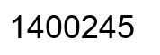 Número 1400245 imagen negro