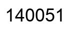 Number 140051 black image