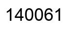 Number 140061 black image