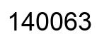 Number 140063 black image