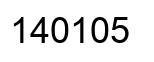 Number 140105 black image