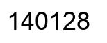 Number 140128 black image