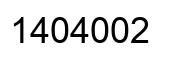 Number 1404002 black image