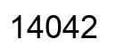Número 14042 imagen negro
