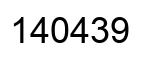 Number 140439 black image