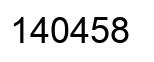 Number 140458 black image