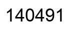 Number 140491 black image