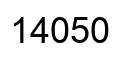 Number 14050 black image