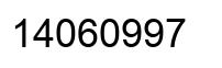 Número 14060997 imagen negro